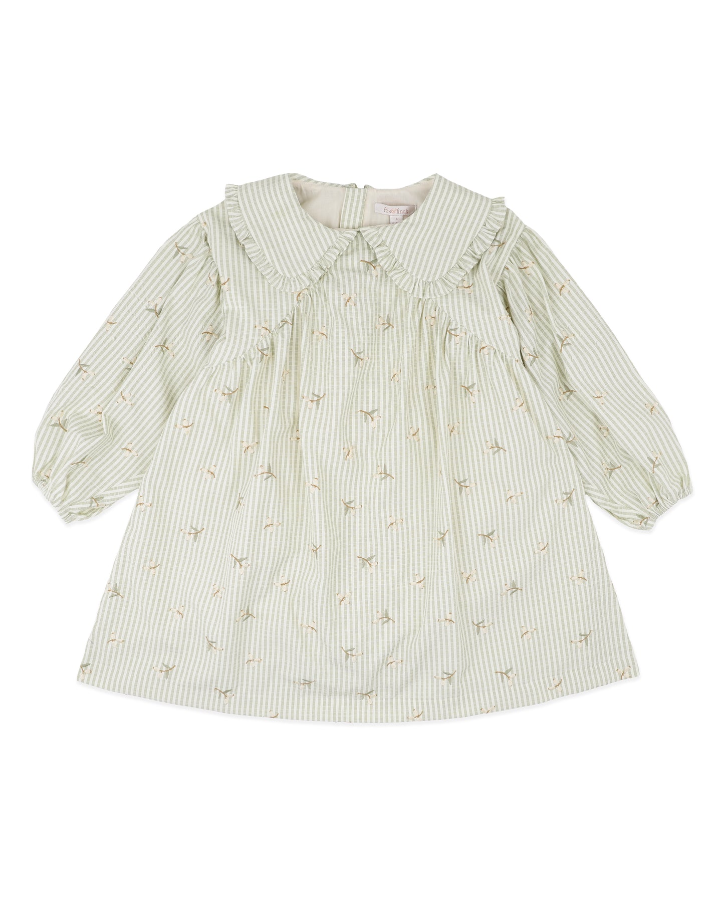 Orchard Bloom Embroidered Stripe Dress
