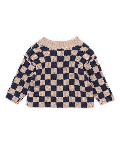 Wild Side Check Knitted Cardigan