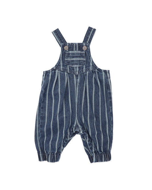 Wild Side Stripe Denim Overalls