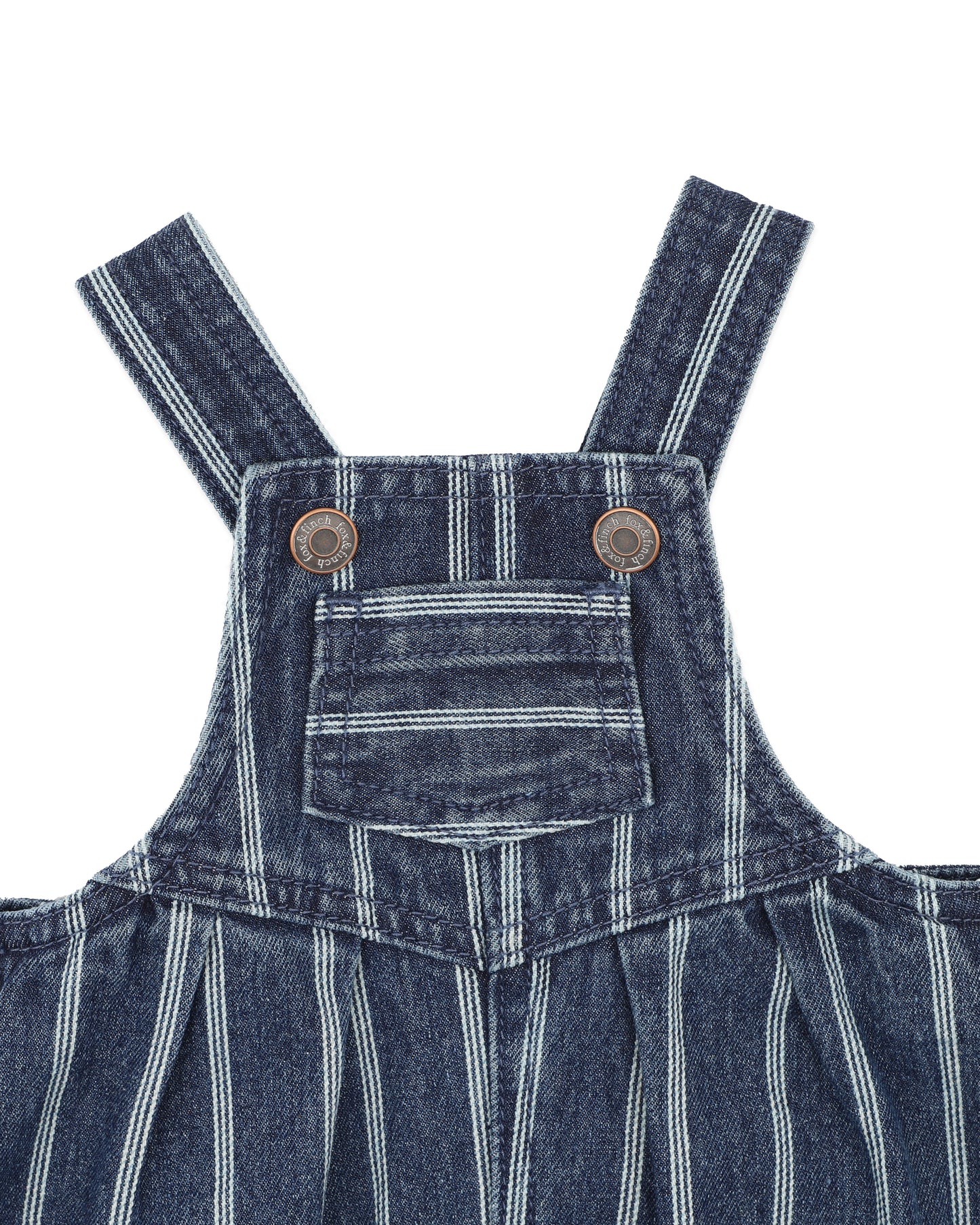 Wild Side Stripe Denim Overalls