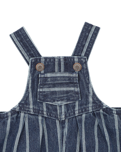Wild Side Stripe Denim Overalls