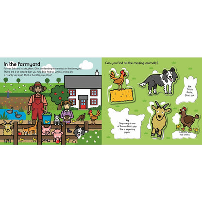Let's Pretend Book + Puzzle set - On the Farm