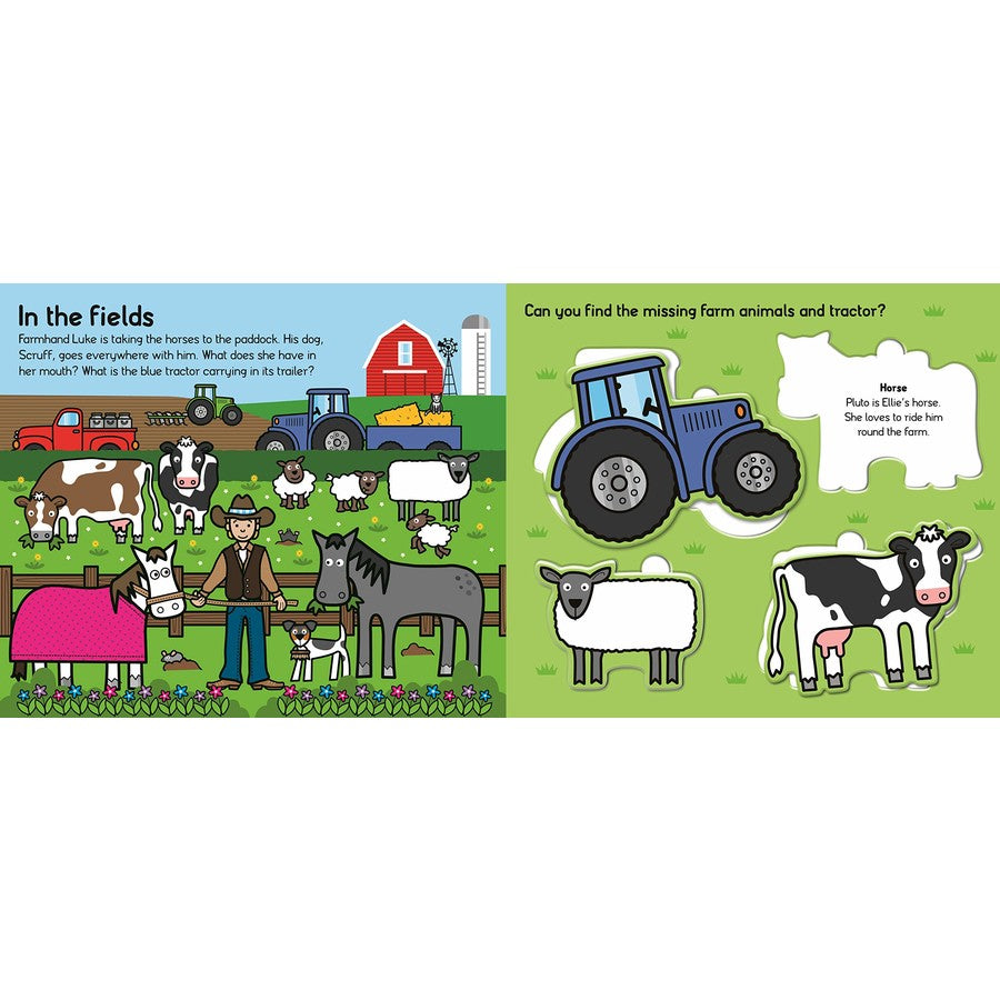 Let's Pretend Book + Puzzle set - On the Farm
