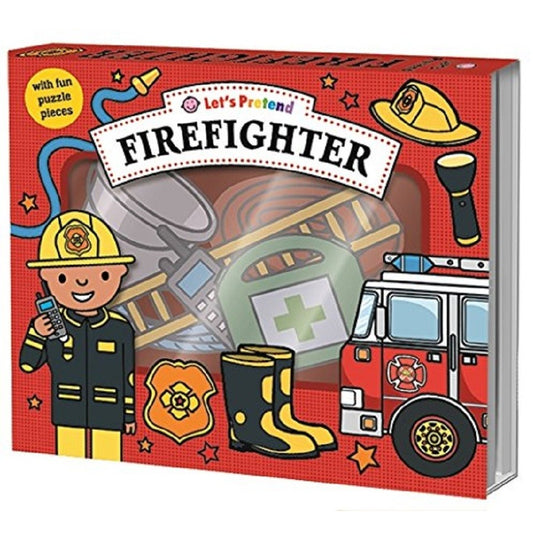 Let's Pretend Book + Puzzle set - A Fire Fighter