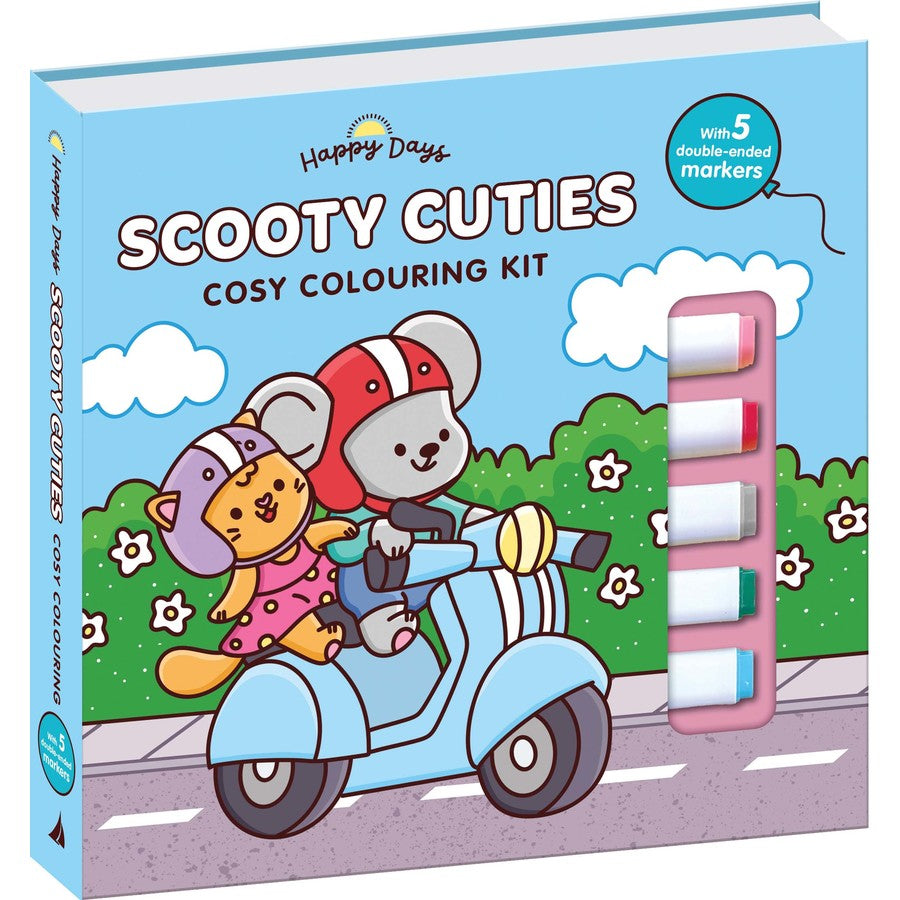 Happy Days - Scooty Cuties Cosy Colouring Kit
