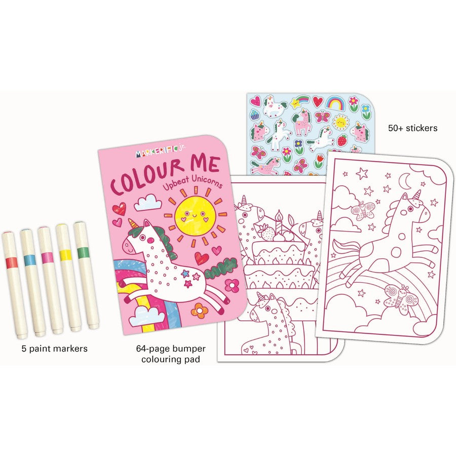 Markerific Jr. Colour Me Carry Case - Upbeat Unicorns
