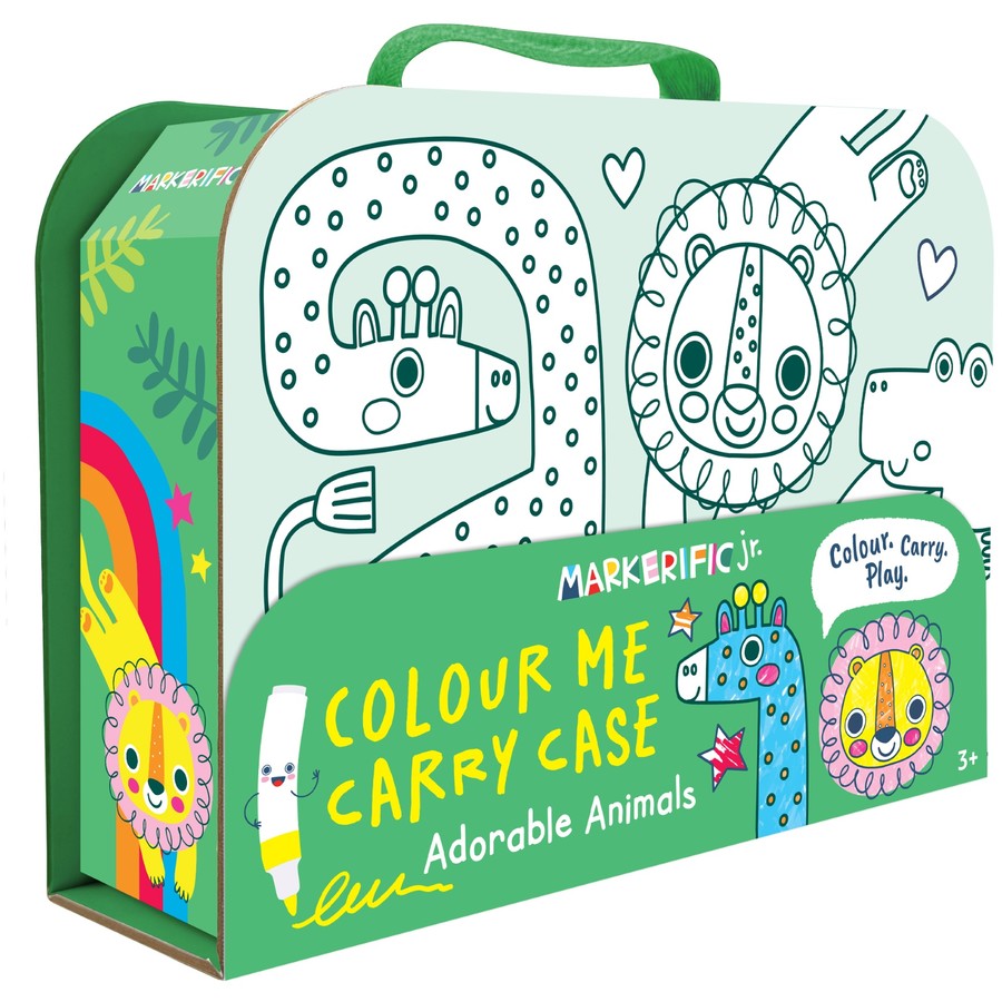 Markerific Jr. Colour Me Carry Case - Adorable Animals