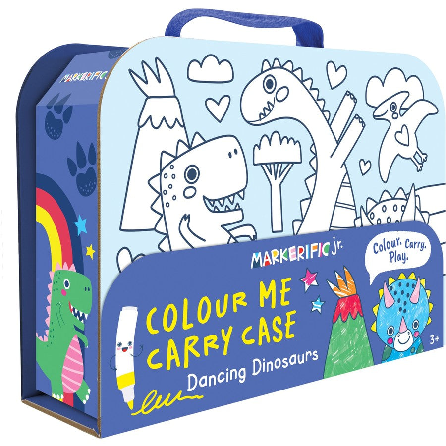 Markerific Jr. Colour Me Carry Case - Dancing Dinosaurs
