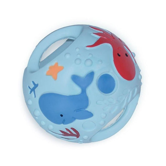 Tikiri Ocean Blue Grabbing Ball Natural Rubber Toy