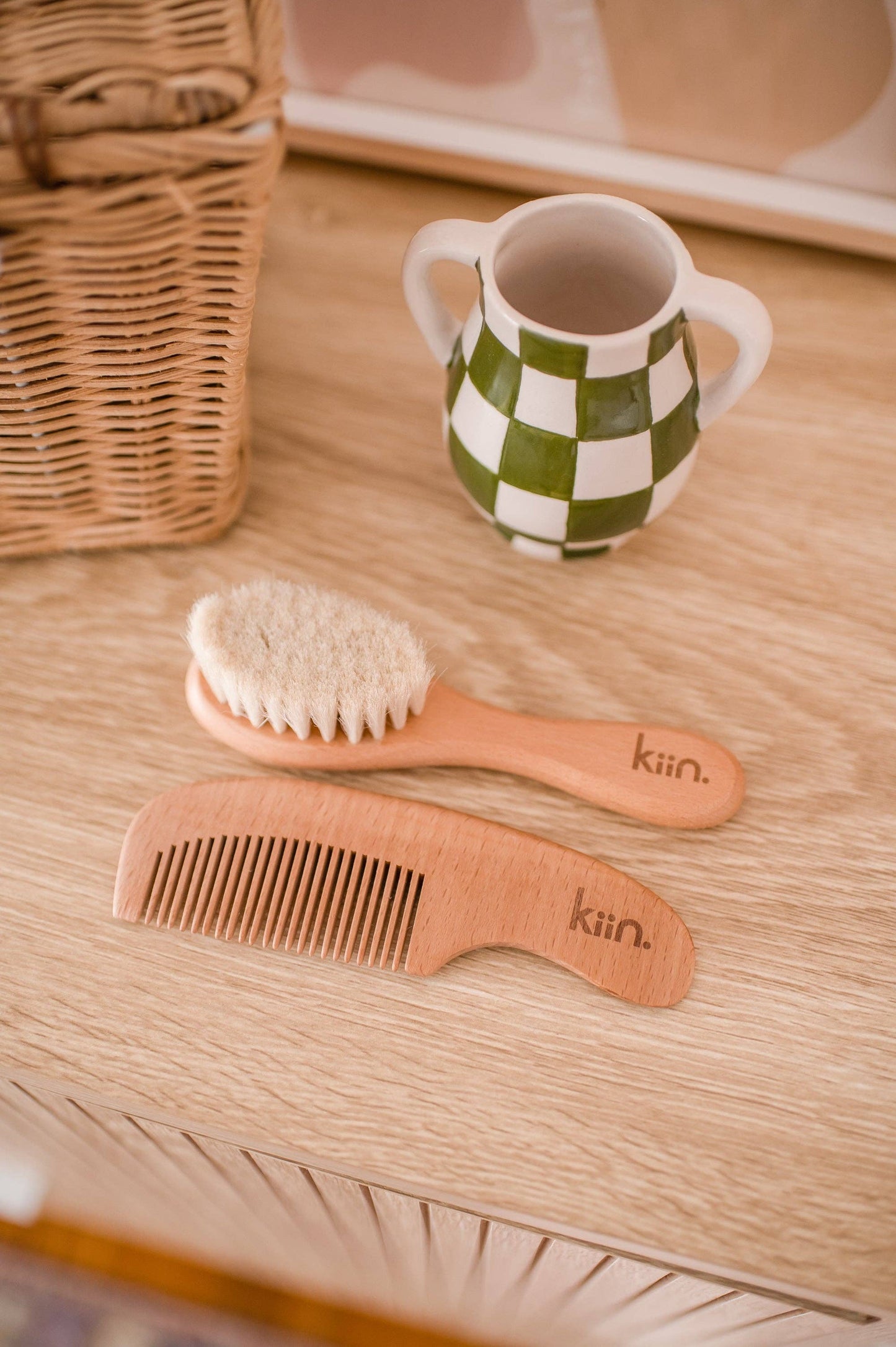 Wooden Baby Brush + Comb Set