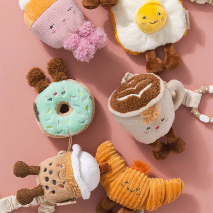 2 Pack Mini Market Brunch Stroller Toys - Boba Tea & Donut