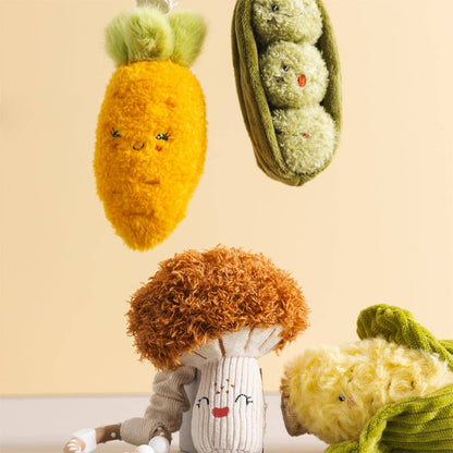 2 Pack Mini Market Brunch Stroller Toys - Carrot & Green Peas