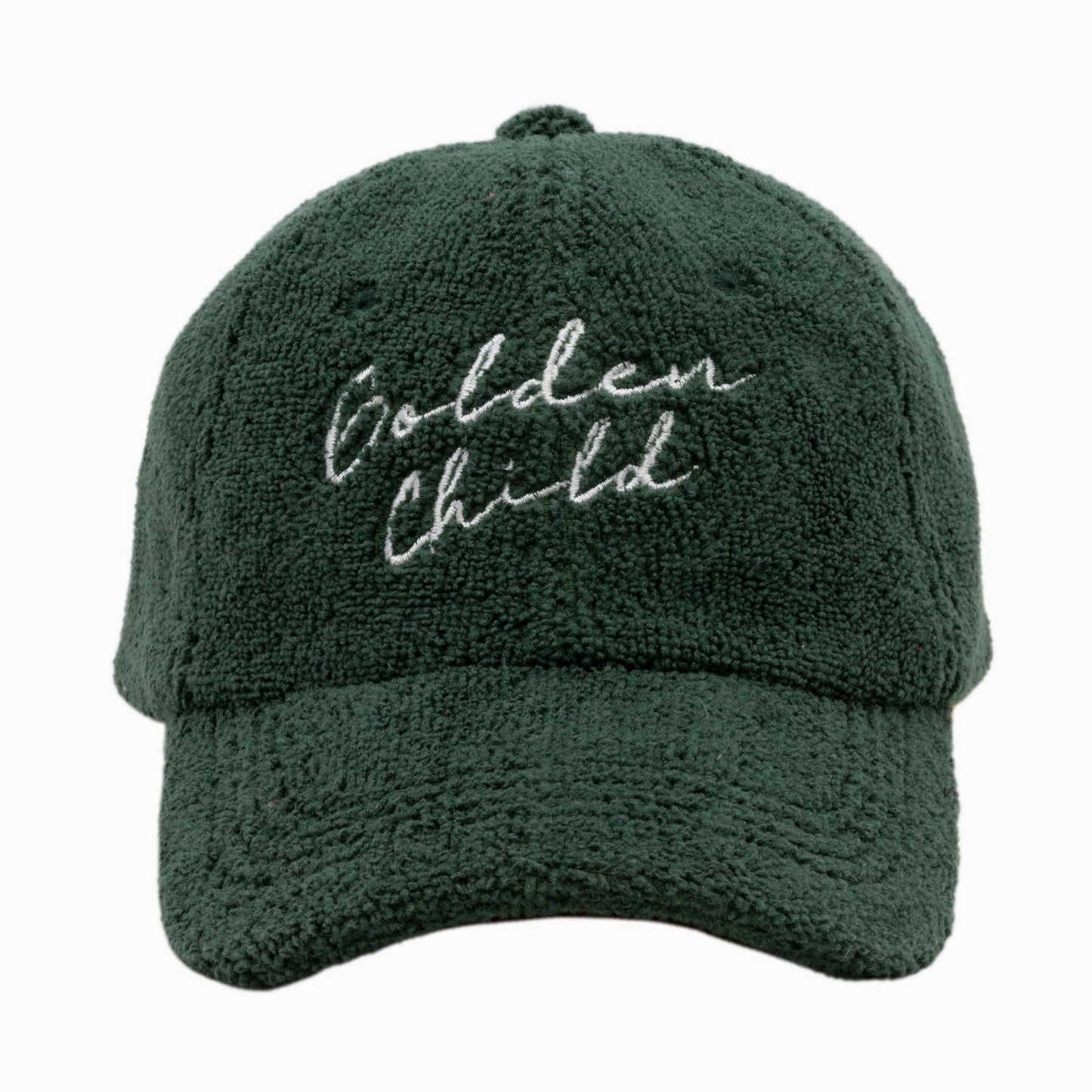 Children's Terry Towelling Cap: Green