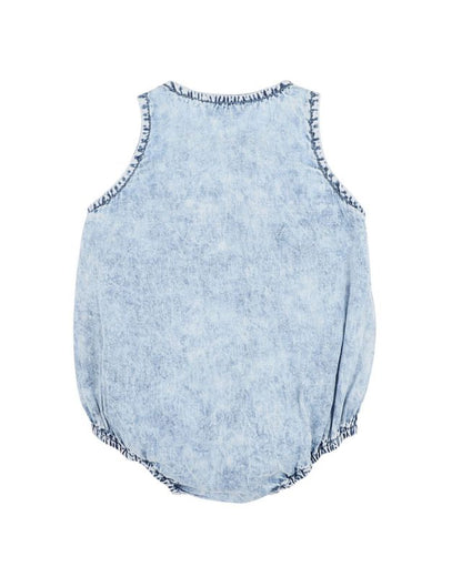 Acid Wash Denim Romper