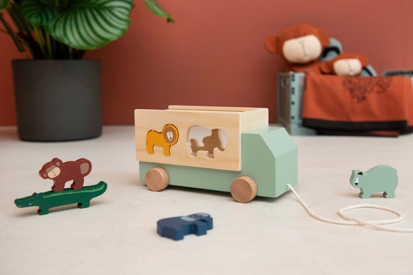 Wooden animal truck