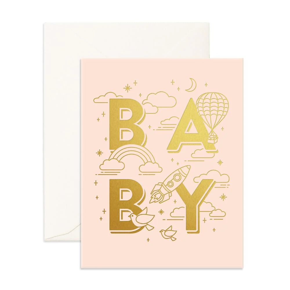 Baby Universe Cream Greeting Card