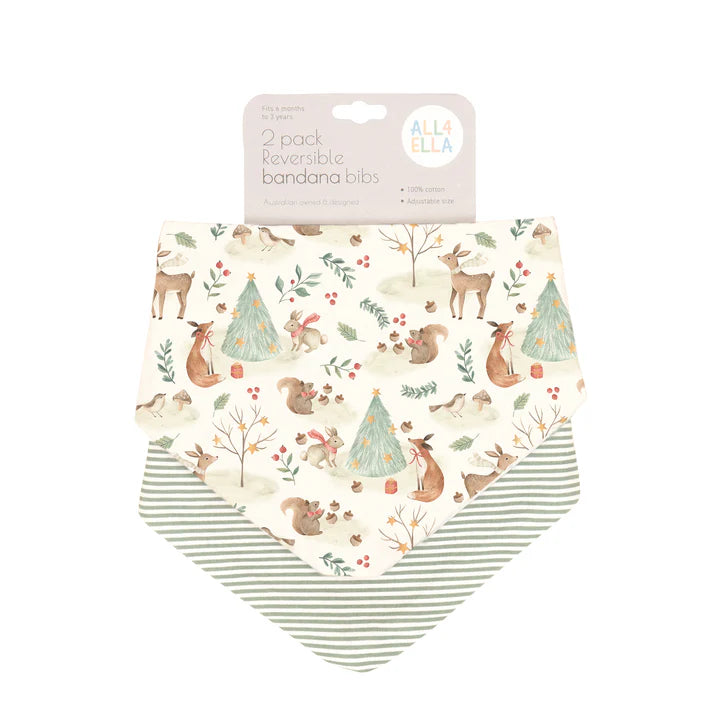 Bandana Bibs 2pk - Christmas