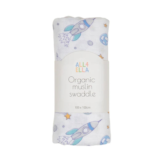 Muslin Swaddle - Blast Off