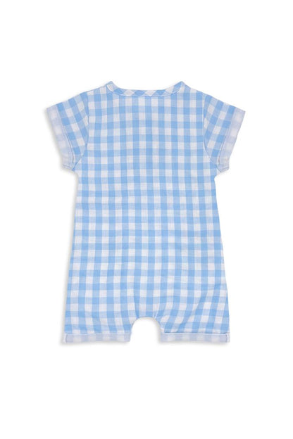 Blue Check Romper