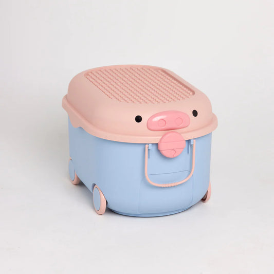 Ride Along Storage Pig - Pink and Blue /Large