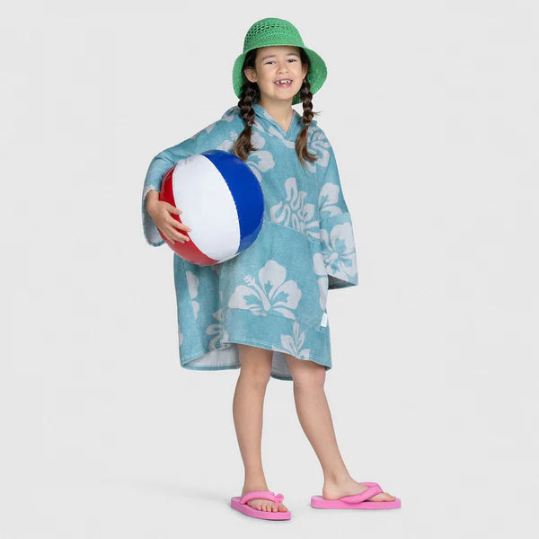 Blue Hawaiian - Kids Poncho Towel