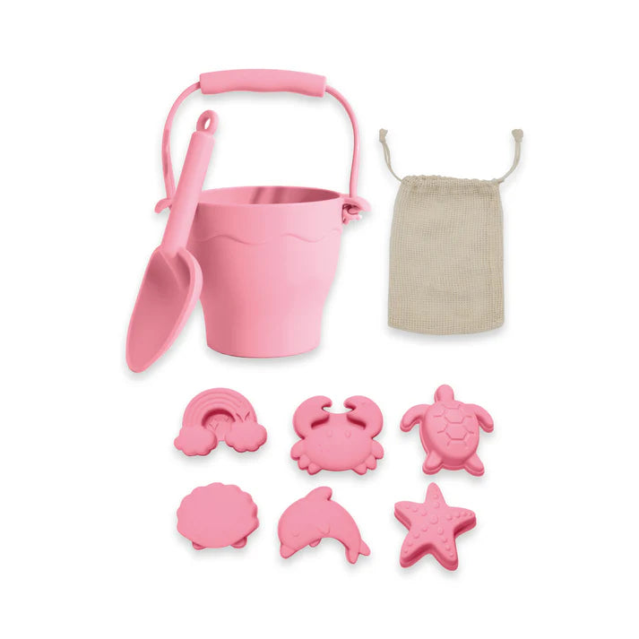 Silicone 8pc Bucket Set - Light Pink