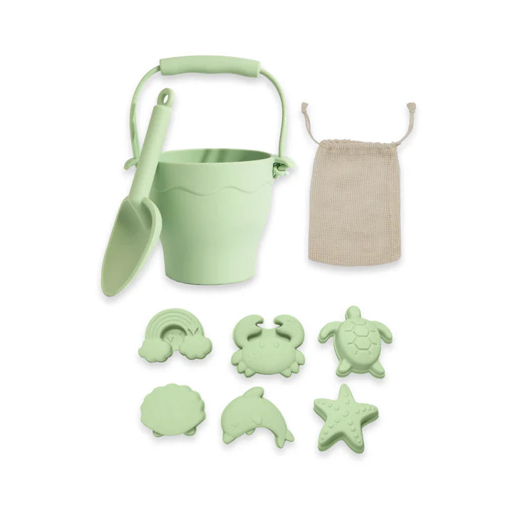 Silicone 8pc Bucket Set - Light Sage