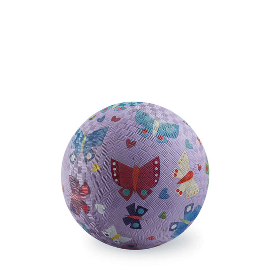 5 Inch Playground Ball - Butterfly Garden Purple