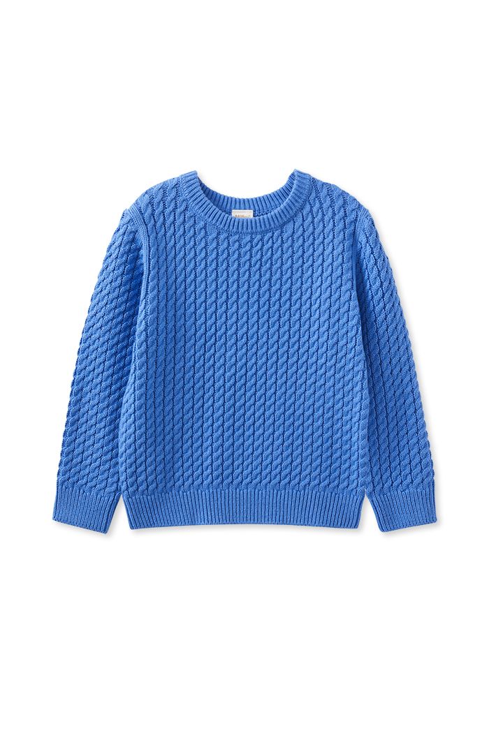 Blue Cable Knit Jumper