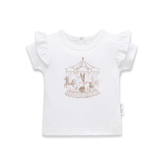 Carousel Print Flutter Tee