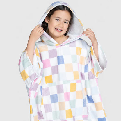 Checkerboard - Kids Poncho Towel