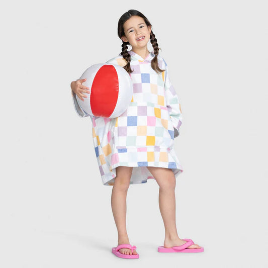 Checkerboard - Kids Poncho Towel