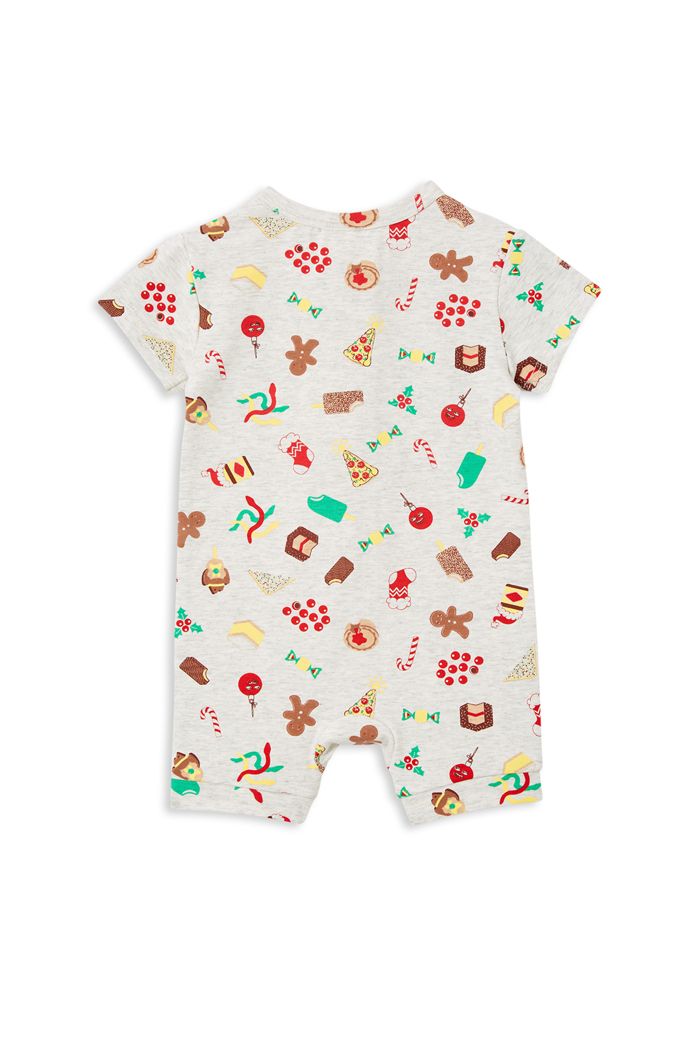 Summer Christmas Zip Romper