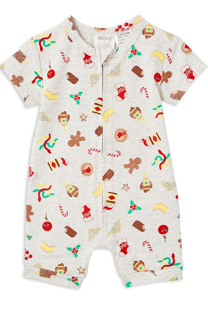 Summer Christmas Zip Romper