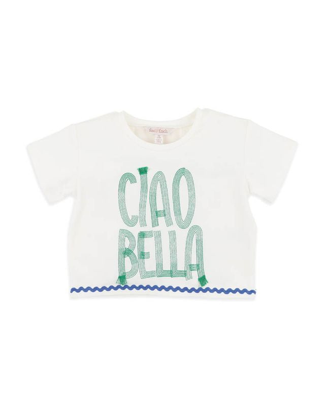 Summer Vacay Ciao Bella Embroidered Tee