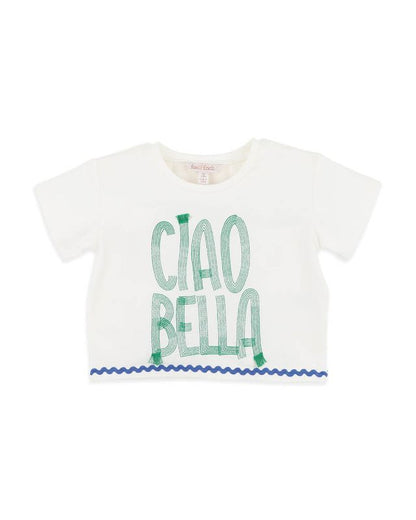 Summer Vacay Ciao Bella Embroidered Tee