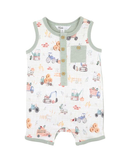Clayton Print Sheep Romper