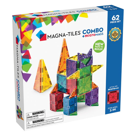 MAGNA-TILES - Combo + microMAGS - 62pc Set