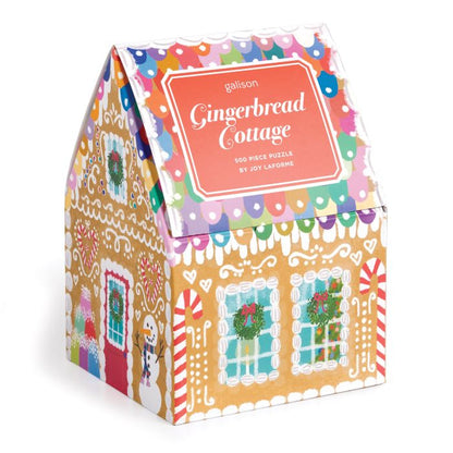 Joy Laforme Gingerbread Cottage Puzzle 500pc