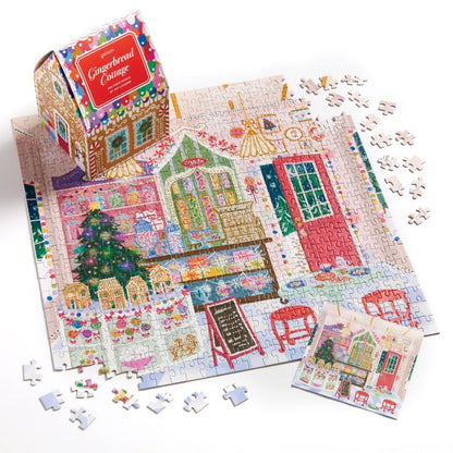 Joy Laforme Gingerbread Cottage Puzzle 500pc