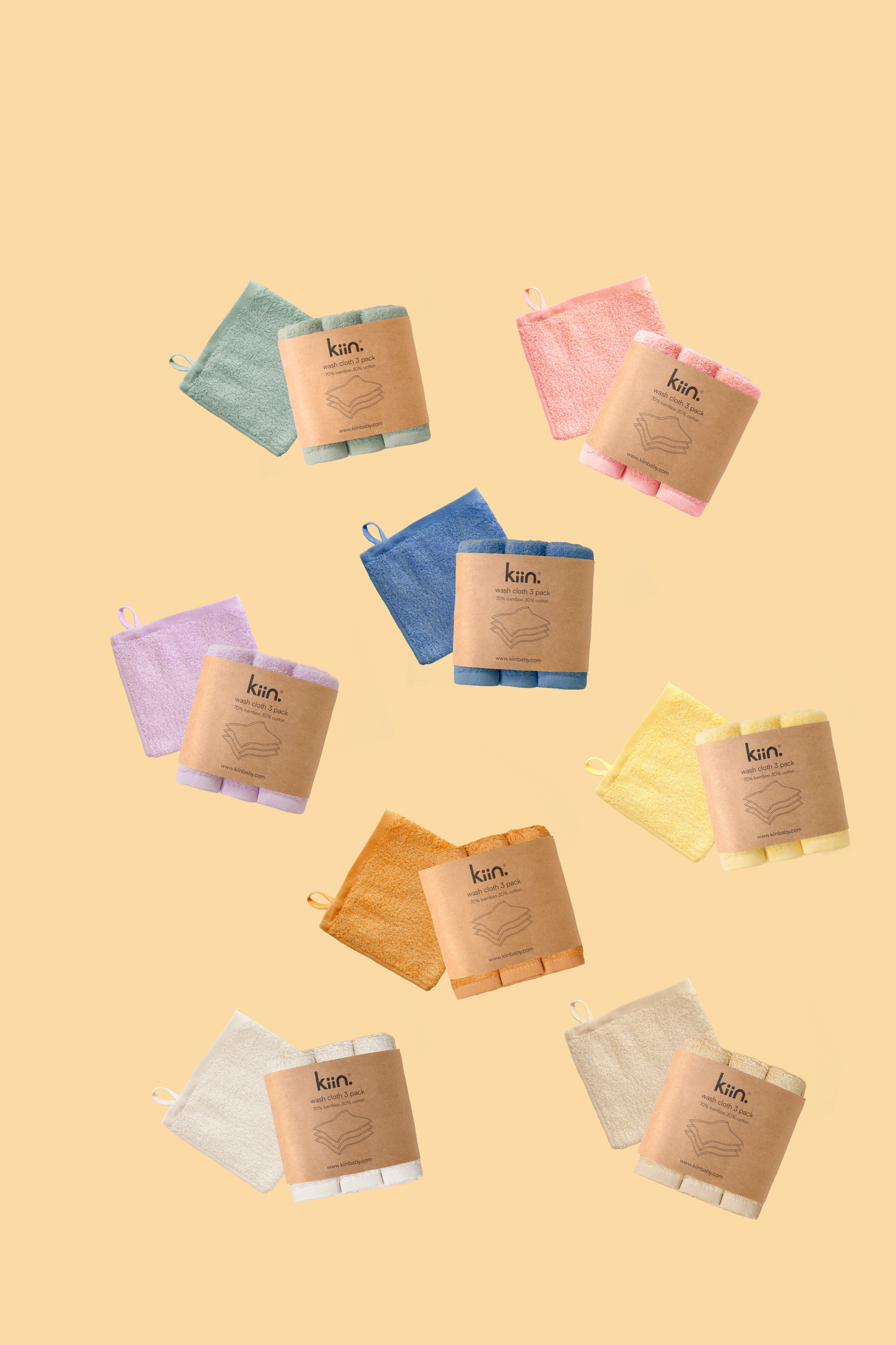 Wash Cloths 3 Pack: Ivory