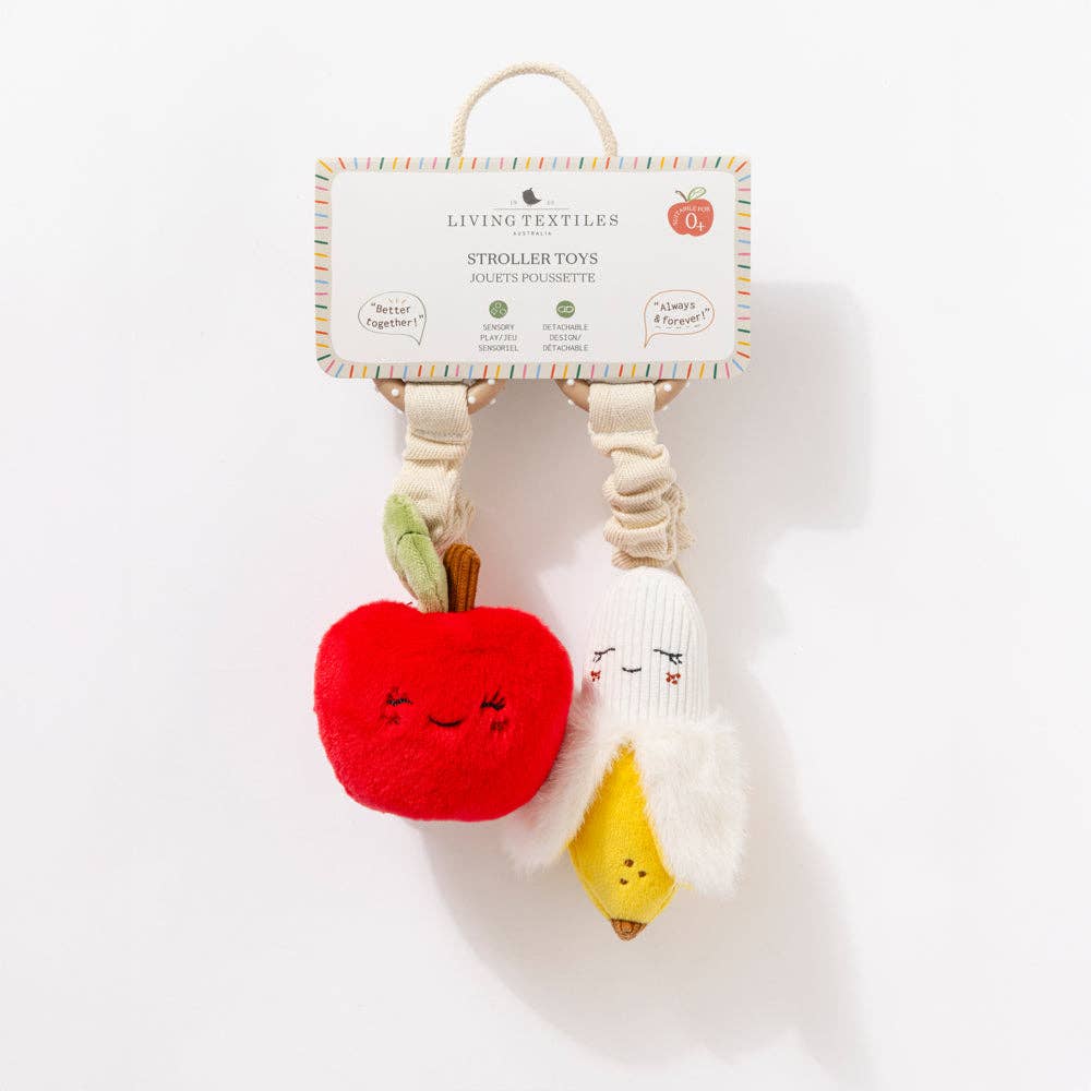 2 Pack Mini Market Brunch Stroller Toys - Apple & Banana