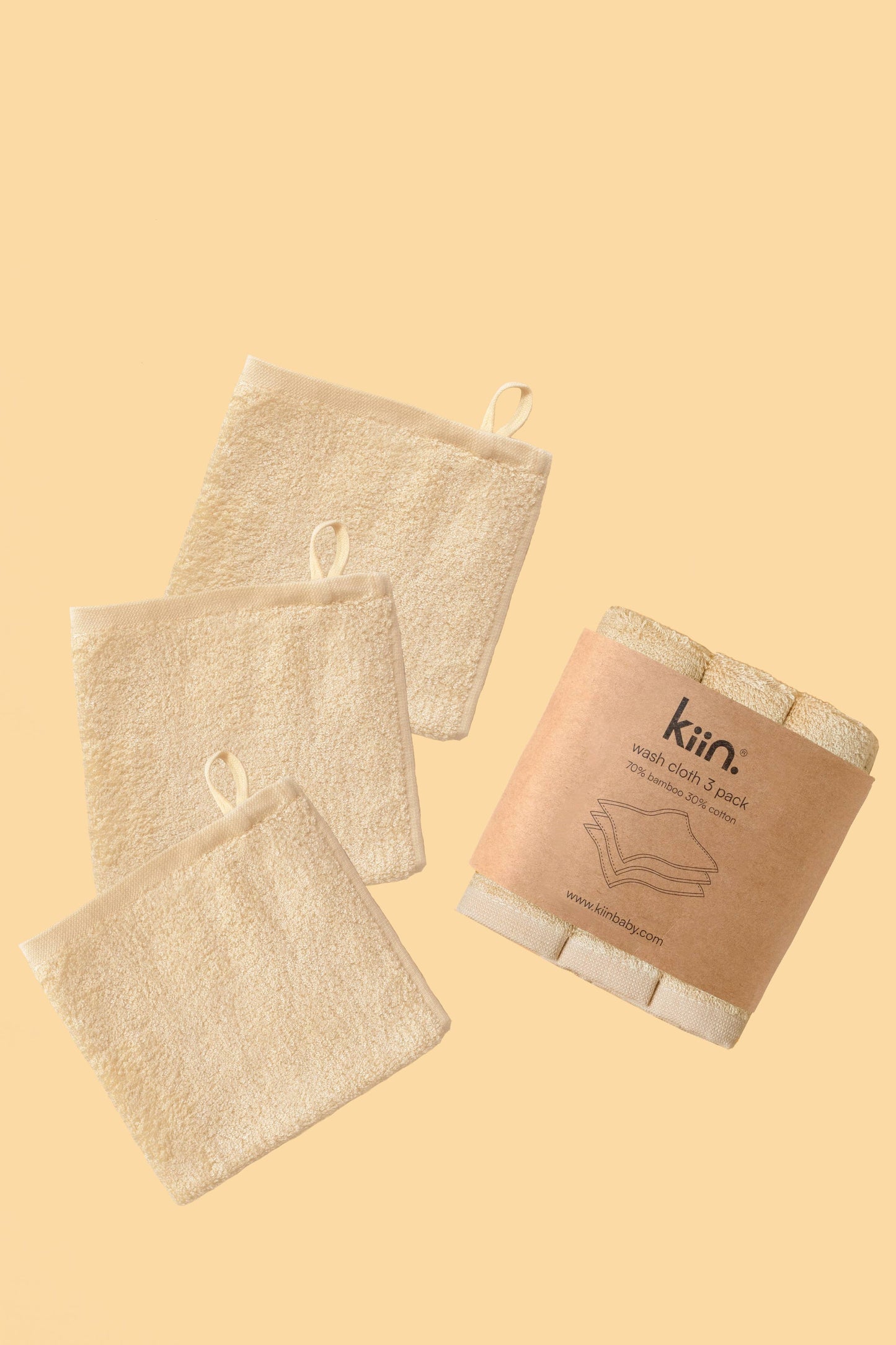 Wash Cloths 3 Pack: Ivory
