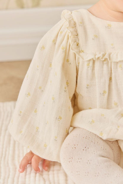 Organic Cotton Muslin Frances Playsuit - Vintage Ditsy