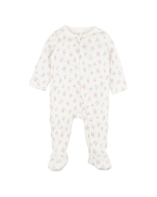 Anya Ditsy Print Organic LS Zipsuit