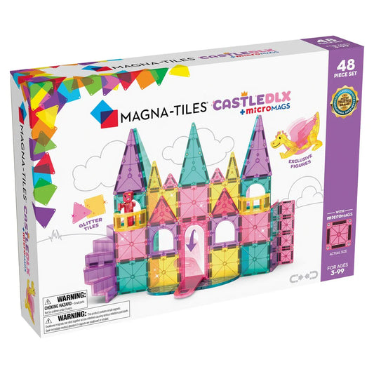 MAGNA-TILES - Castle DLX + microMAGS - 48pc Set