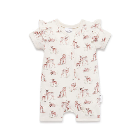 Fawn Meadow Zip Romper