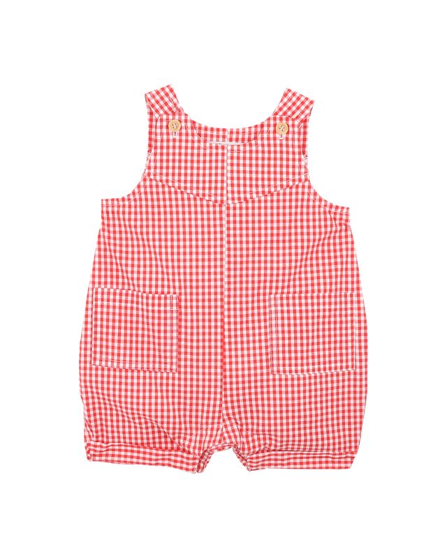 Festive Gingham Overalls