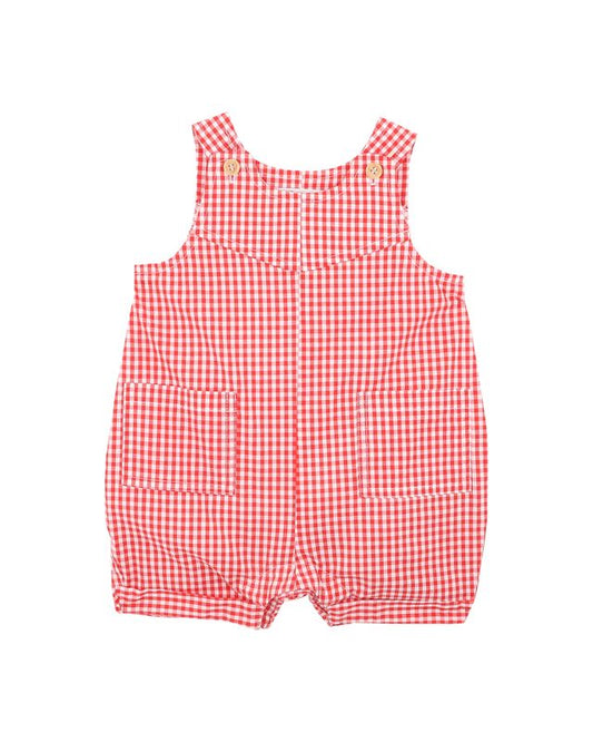 Festive Gingham Overalls