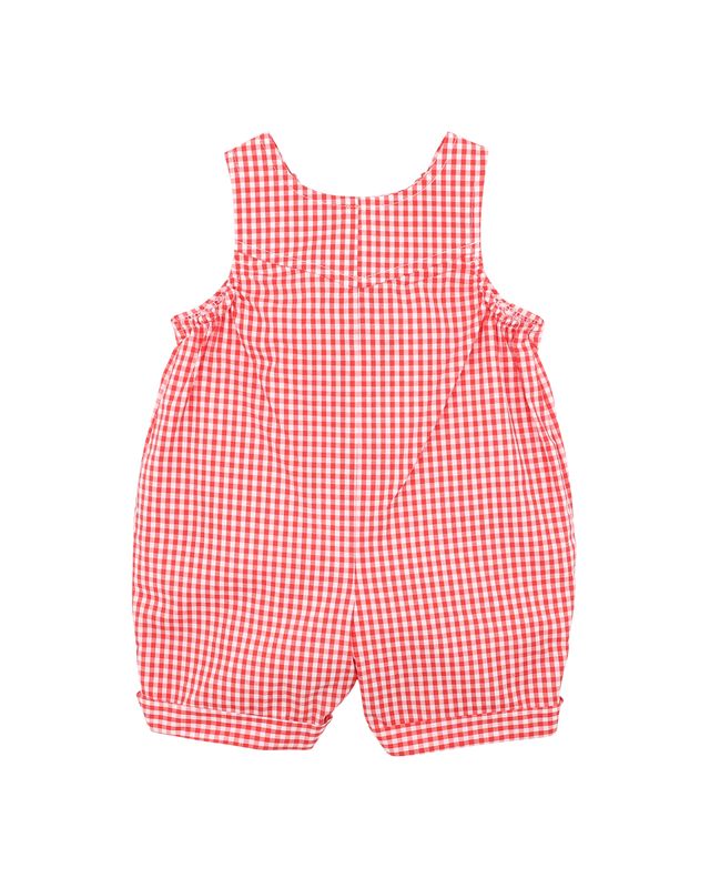 Festive Gingham Overalls
